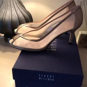 Never worn nude shade Stuart Weitzman mesh pumps